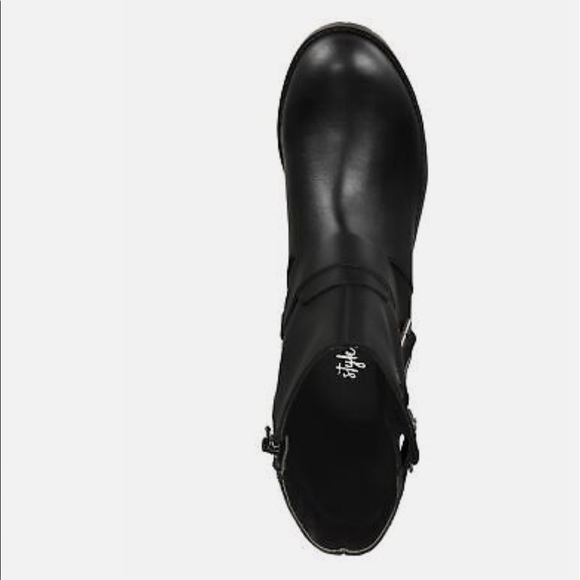 Style & Co. Black Combat & Moto Boots - Picture 3 of 7